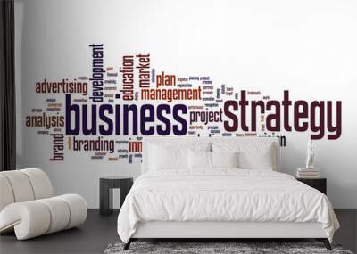 Business strategy word cloud Wall mural