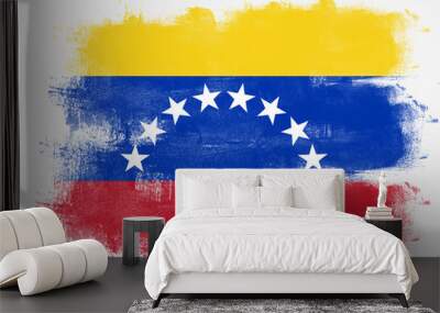 Flag of Venezuela painted with brush Wall mural