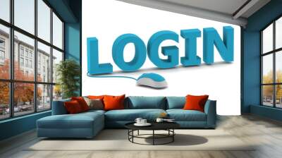 Login and computer mouse Wall mural