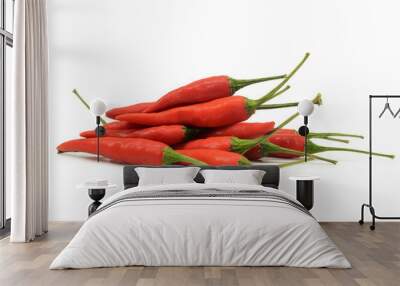 Red hot chilli pepper isolated Wall mural