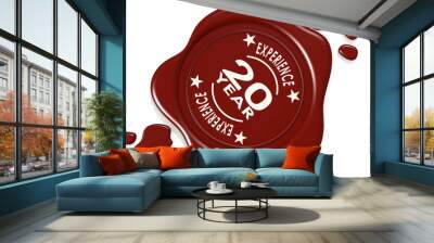 Twenty Year experience label seal Wall mural