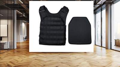 body armor and ballistic insert isolated on white background Wall mural