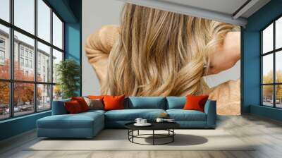 Modern trendy AirTouch technique for hair dyeing. Natural look Wall mural