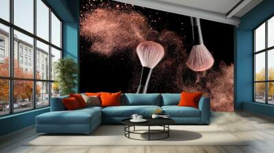 brush with powder Wall mural