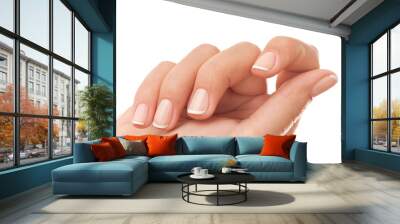 French manicure close-up Wall mural