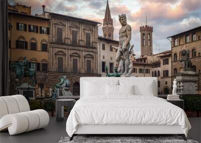 Statue of Neptune Wall mural