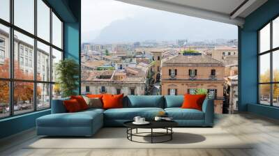 Panoramic view from roof of Cathedral Santa Vergine Maria Assunta in Palermo Wall mural