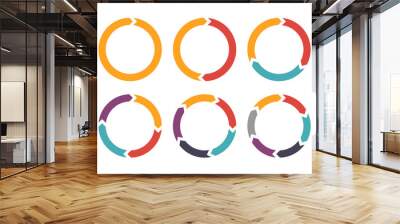 Circle arrow for infographic icons set Wall mural