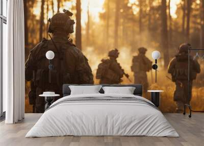 Military, army war concept illustration generated by ai Wall mural