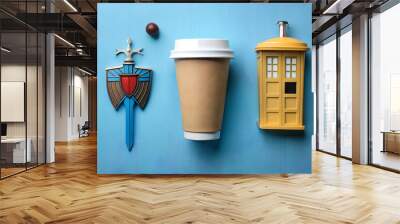 coffee cup and beans Wall mural