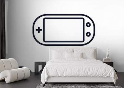 Vector game console icon. Gamepad imaige.  Simple thin line desi Wall mural