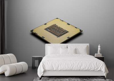 one PC processor on grey background Wall mural