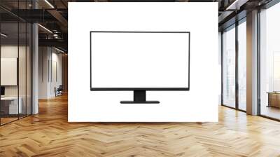 single black lcd desktop screen monitor Wall mural