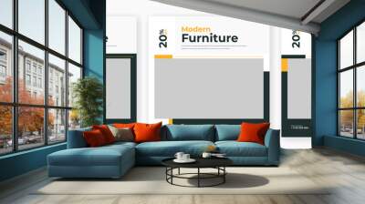 Modern furniture social media post banner template Wall mural