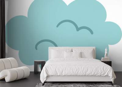 Cloud illustratoin Wall mural