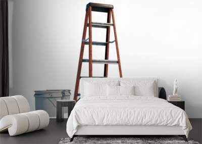 ladder and bucket isolated Wall mural