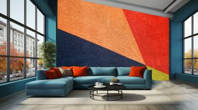 Abstract beautiful colored background with geometric shapes on the wall Wall mural