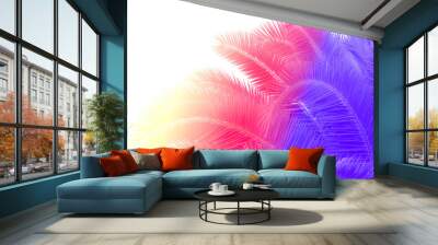 Photo of a beautiful purple palm tree Wall mural