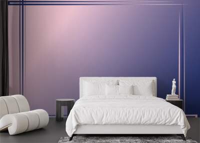 Vector illustration of a rectangle frame with a blank space for custom text, purple background Wall mural