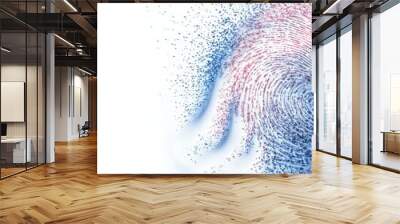 Abstract Fingerprint Design with Colorful Elements Wall mural