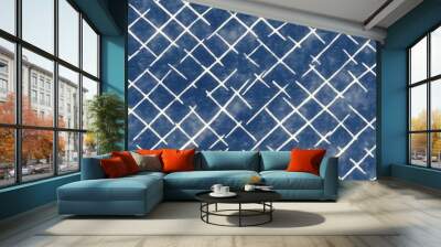 Japanese Sashiko Pattern with Captivating Design Wall mural