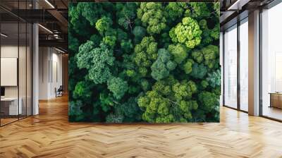 sustainability net zero carbon negative forest nature biodiversity diversity concept, ai generated Wall mural