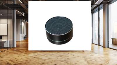 Small black portable Wireless Speaker on transparent background Wall mural