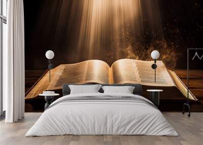 Open holy book bible. Wall mural