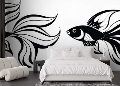 Angel fish vector illustration  Wall mural