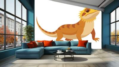 Bearded dragon animal flat vector illustration on white background  Wall mural