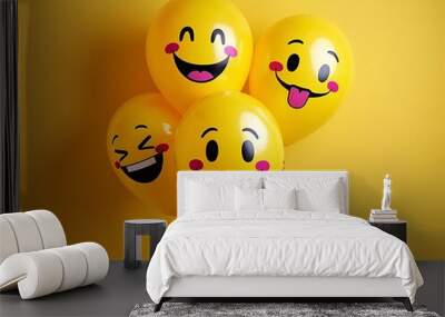 emoji balloon abstract background Wall mural