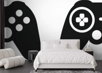 Gamepad icon silhouette vector illustration Wall mural