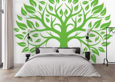 modern tree logo design simple minimalist  Wall mural