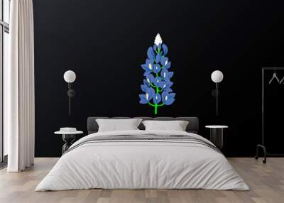 Bluebonnet Vector Wall mural