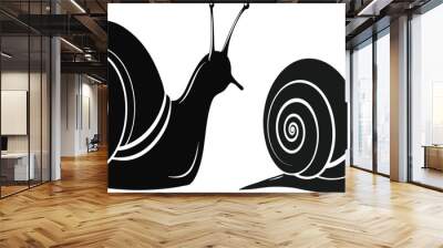 snail vector silhouette  Wall mural