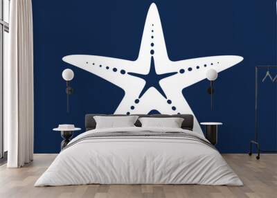 starfish silhouette vector illustration . Wall mural