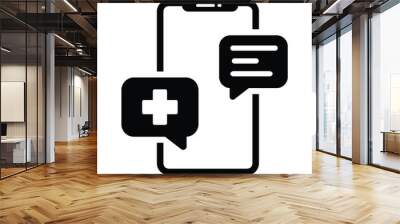 Tele Medicine Icon  Wall mural