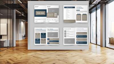 HR Employee Handbook Brochure Template. Welcome Company Handbook Brochure of Introduction About Company. Wall mural