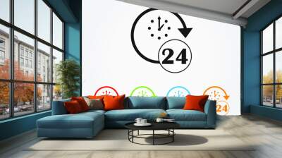 clock time icon vector illustration eps10 Wall mural