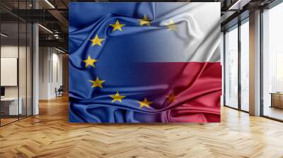 European Union and Poland.  Wall mural