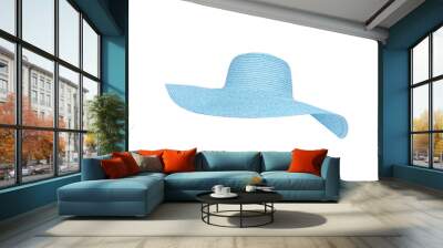 Female hat on a white background. Wall mural