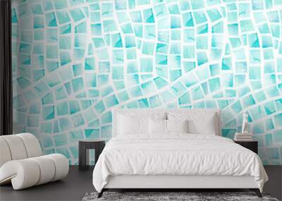 Watercolor seamless pattern of swimming pool tile Wall mural