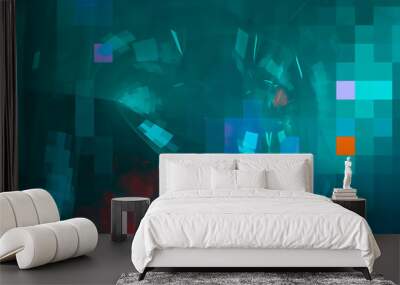 digital abstract fractal, fantasy design template elegant Wall mural