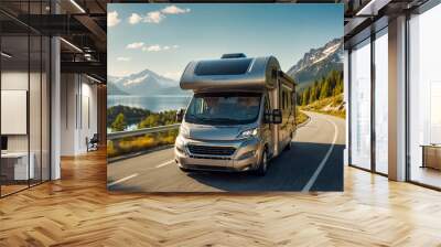 motorhome car driving down the road Wall mural