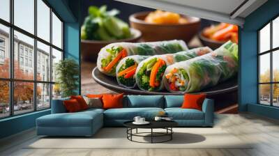 spring rolls vegetable delicious Wall mural