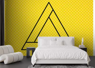 Emergency sign icon. Caution triangle sign. Wall mural