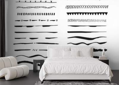 Collection of handdrawn borders Wall mural