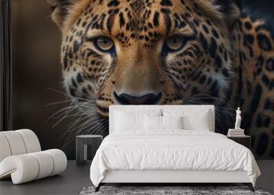 portrait of a leopard Wall mural