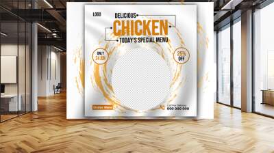 Editable Food Layout design and vector illustration for marketing on social media. Food Social media templates for promotions. food banner social media post template ads and free vector. 
 Wall mural