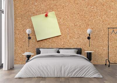 blank post it note on a cork board Wall mural